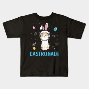 Eastronaut Cat Astronaut Easter Day Kids T-Shirt